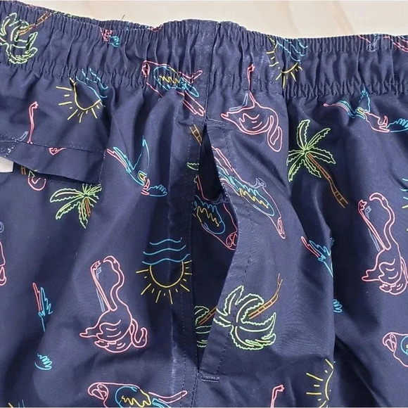 Arizona Jean Co Swim Trunk Flamingo Palm Print XXL - Picture 7 of 11